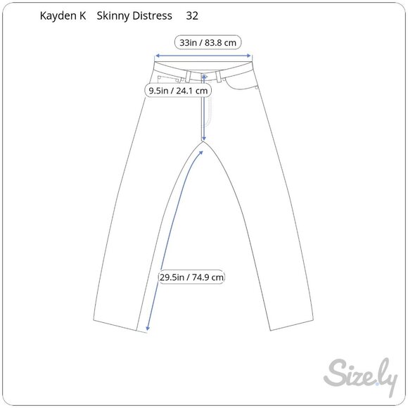 Kayden K Men's Distressed Denim Skinny Jeans Sz. 32 Cotton Blend Ripped Denim - Picture 10 of 10